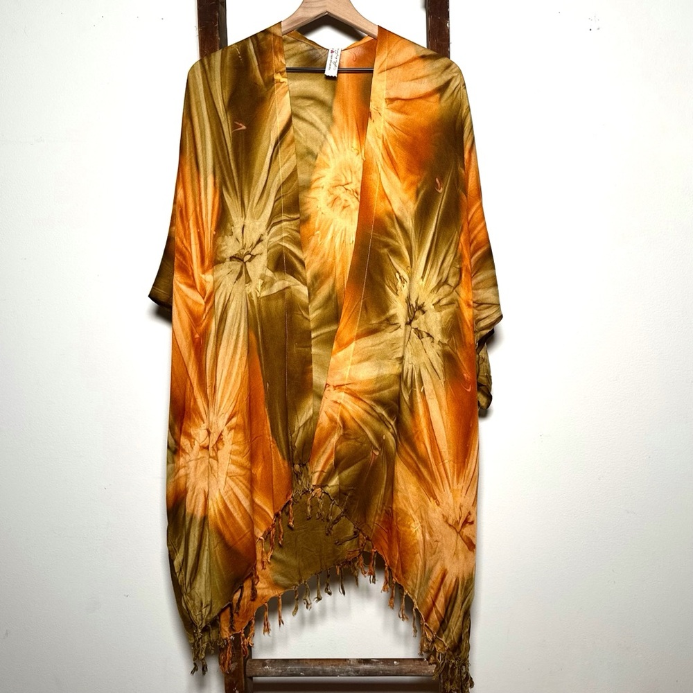 Lotus + Lime Tie-Dye Kimono